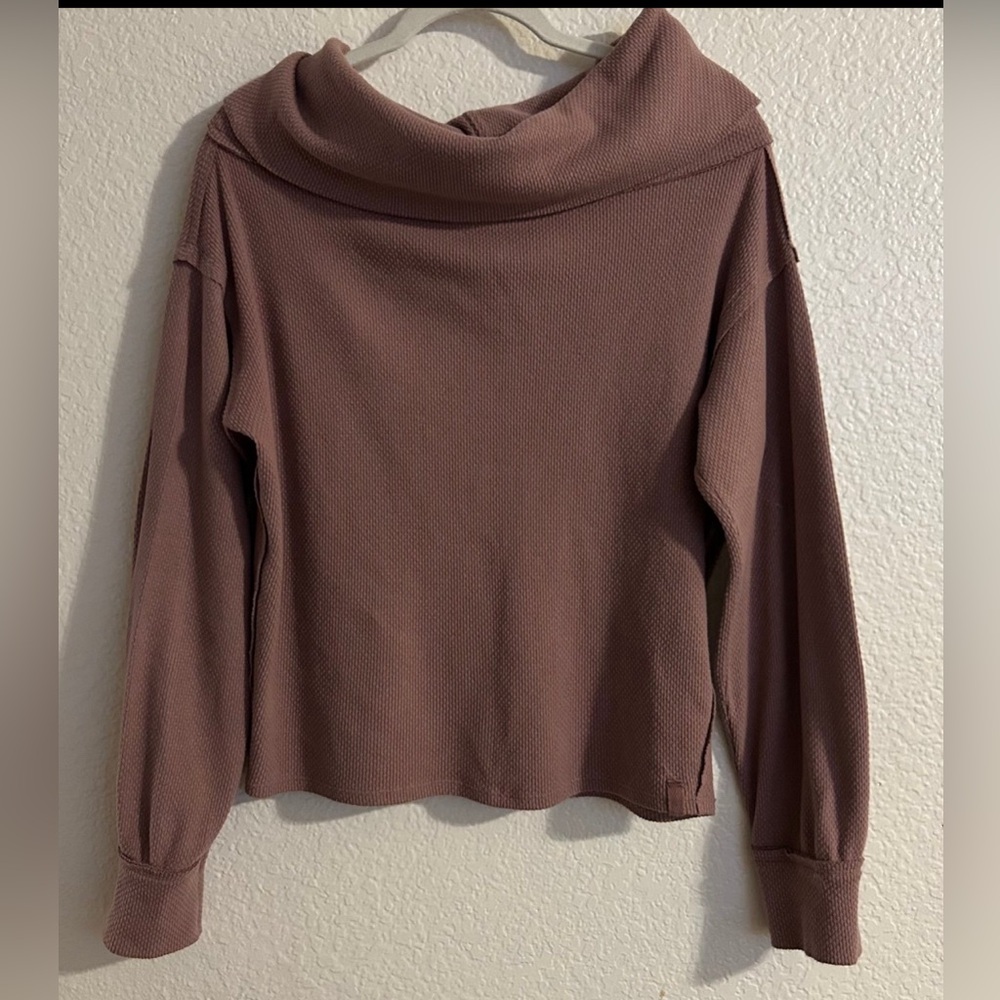Free People We The Free Pullover Waffle Knit Top XS